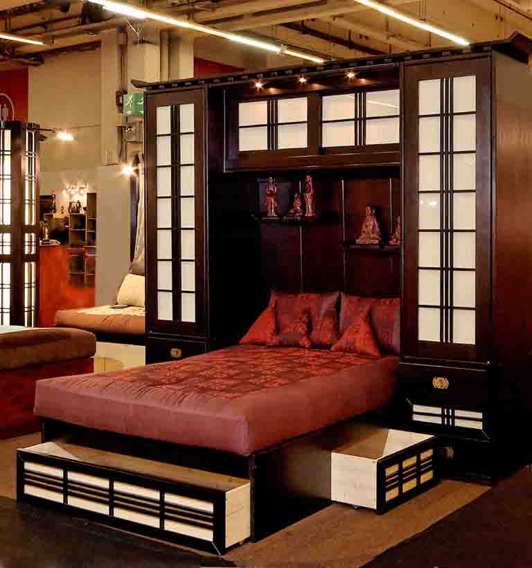 Lits à tiroirs, armoireslits et lits escamotables chez Futons et